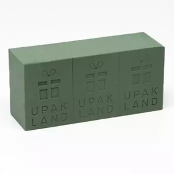 Губка флористическая для живых цветов, букетов "UPAK LAND" 22.510.57 см