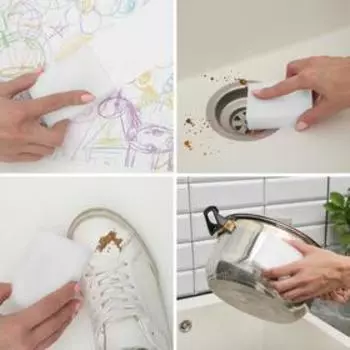 Губка меламиновая для удаления пятен Доляна, 963 см