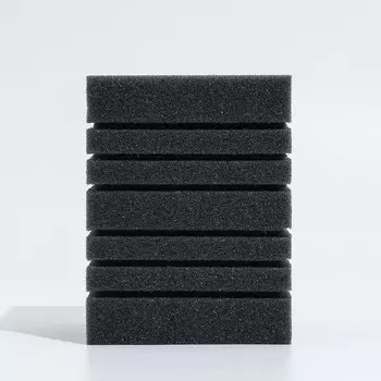 Губка прямоугольная для фильтра турбо № 13, 12 х 12 х 16 см, серая