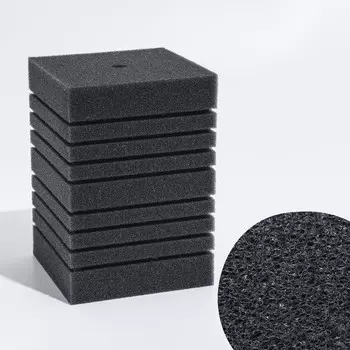 Губка прямоугольная для фильтра турбо № 16, 141420 см, серая