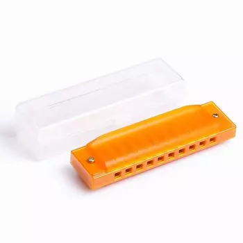 Губная гармошка Music Life, диатоническая, 10 отверстий, c-major, с футляром, оранжевая