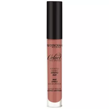 Губная помада матовая жидкая Deborah Milano Fluid Velvet, тон 01 античная роза, 4.5 г