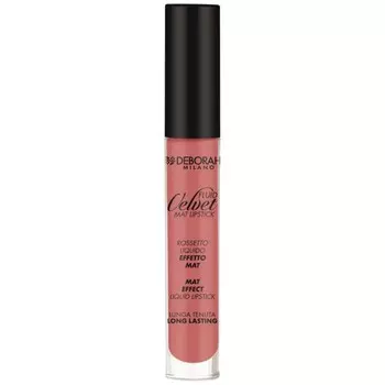 Губная помада матовая жидкая Deborah Milano Fluid Velvet, тон 02 романтично розовый, 4.5 г
