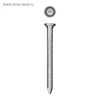 Гвозди ершёные с конической головкой "ЗУБР Мастер", 4 х 60 мм, оцинкованные, в упаковке 5 кг