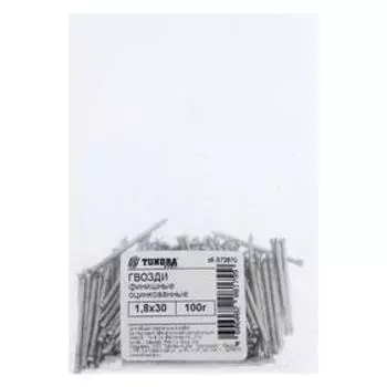 Гвозди финишные ТУНДРА krep 1.8x30 мм, цинк, 0.1 кг