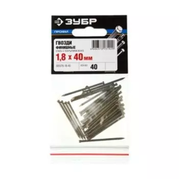 Гвозди финишные "ЗУБР Профессионал", 1.8х40 мм, с покрытием венге, в упаковке 40 шт.