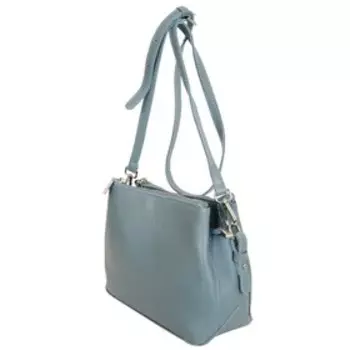 H-3936 Сумка кросс-боди, отдел на молнии, цвет голубой 28х19х11см