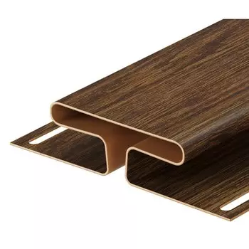 H - профиль для сайдинга DCKE LUX, 3000 мм, цвет фундук