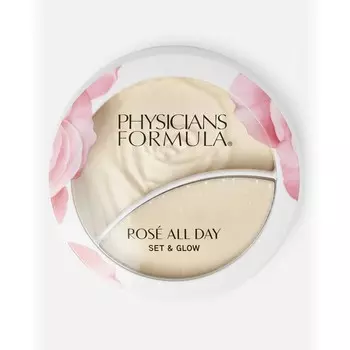 Хайлайтер 2в1 Physicians Formula Rose All Day Set&Glow, тон лучезарный, 1х8,3г 1х2г