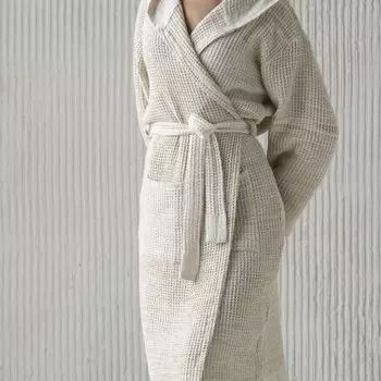 Халат банный женский «Эльза», размер L-LX, цвет бежевый