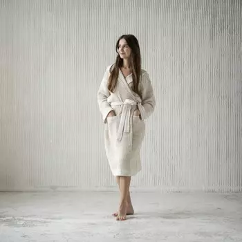 Халат банный женский «Эльза», размер S-M, цвет бежевый