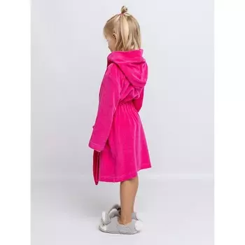 Халат детский махровый, рост 122 см, цвет фуксия