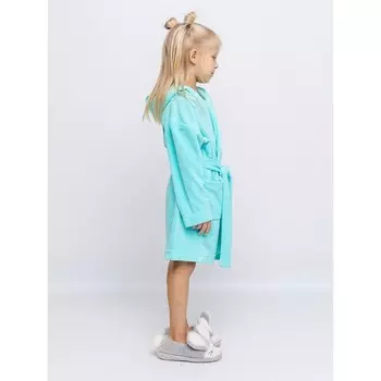 Халат детский махровый, рост 146 см, цвет мятный