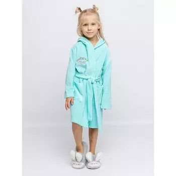 Халат детский махровый, рост 170 см, цвет мята