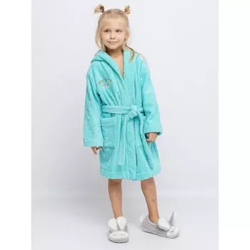 Халат детский махровый, рост 170 см, цвет мята