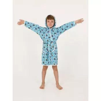 Халат детский с капюшоном, рост 116 см