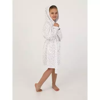 Халат детский с капюшоном, рост 122 см