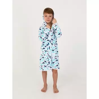 Халат детский с капюшоном, рост 122 см