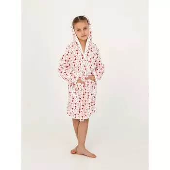 Халат детский с капюшоном, рост 128 см