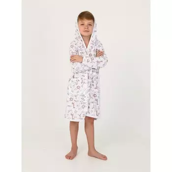 Халат детский с капюшоном, рост 128 см