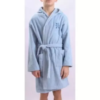 Халат для мальчика, рост 128 см, цвет голубой