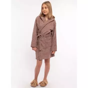 Халат для мальчика, рост 134 см, цвет какао