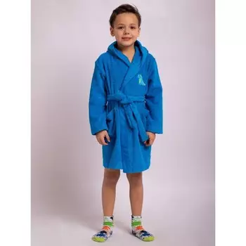 Халат для мальчика, рост 98 см, цвет бирюзовый