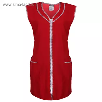 Халат габардин на молнии, без рукава, р. 48-50, рост 170-176, цвет бордовый