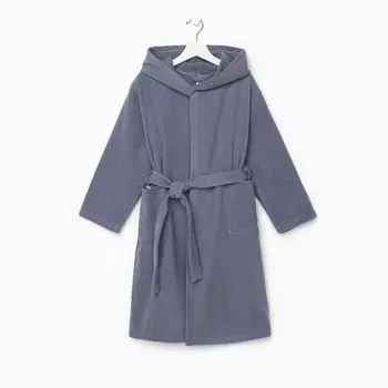 Халат махровый детский Экономь и Я, р. 34, цв.серый, 100%хл, 320 г/м2