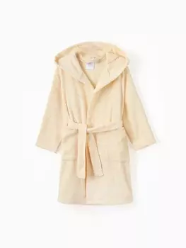 Халат махровый детский «Этель. Мишка», размер 32, хлопок 100% , бежевый