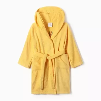Халат махровый детский Этель «Я солнышко», размер 32 (110-116 см), жёлтый
