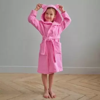 Халат махровый детский "Любимая доченька" р-р 30 (98-104 см), розовый