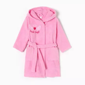 Халат махровый детский Sweet angel р-р 32 (110-116 см), розовый