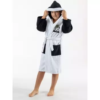 Халат махровый для мальчика, рост 134-140 см, цвет белый