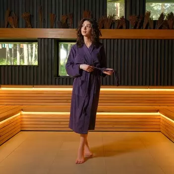 Халат махровый LoveLife "Royal" цвет светло-фиолетовый размер 50-52 (L) 100% хлопок, 330 гр/м2