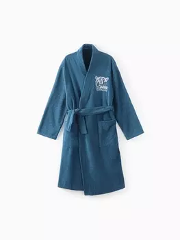 Халат махровый мужской «Глава семьи», размер 56-58, морская волна