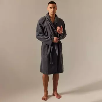 Халат махровый мужской SL HOME: Basic «Гри Сандре», размер L, хлопок 100%, тёмно-серый