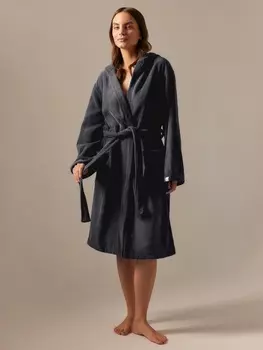 Халат махровый с капюшоном женский SL HOME: Basic «Гри Сандре», размер XL, хлопок 100%, тёмно-серый