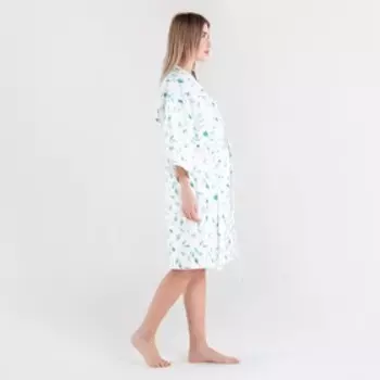 Халат махровый женский Этель Eucaliptus, хлопок 50%, п/э 50%, 250 гр/м2, размер 48-50