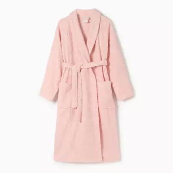 Халат махровый женский LoveLife «Сирокко», размер L, хлопок 100%, розовый