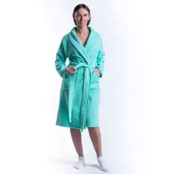 Халат махровый женский, размер 46, цвет ментол