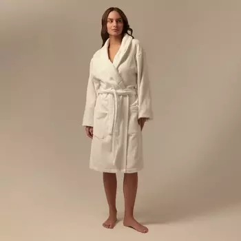 Халат махровый женский SL HOME: Basic «Блан де Блан», размер S, хлопок 100%, белый