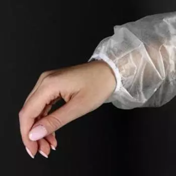 Халат медицинский на липучках, манжета на резинке 25 г/м2 длина 120 см размер 52-54