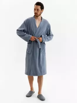 Халат мужской «Экономь и Я», размер 52-54, хлопок 100%, серый