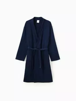 Халат мужской «Экономь и Я», размер 56-58, хлопок 100%, тёмно-синий