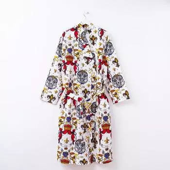 Халат мужской удлиннный Этель "Настоящий мужчина" размер 58-60, вафля 200г/м2, 100% хлопок