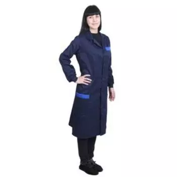 Халат рабочий, женский, р. 52-54, рост 170-176 см, цвет синий