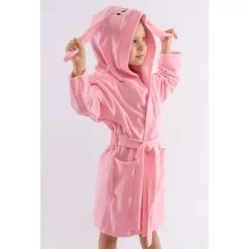 Халат, рост 110 см, цвет розовый