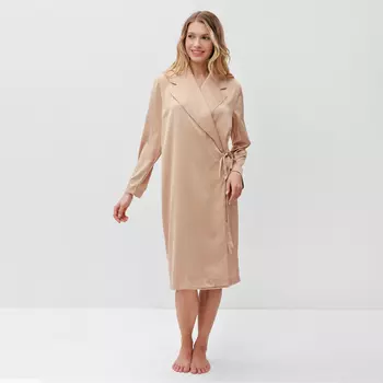 Халат с запахом MINAKU: Home collection цвет бежевый,р-р 48