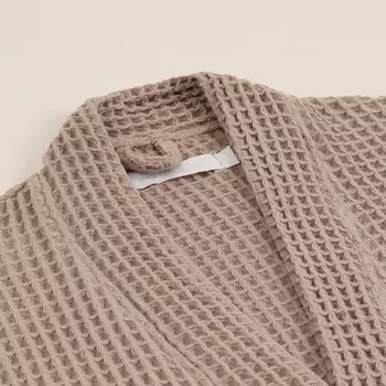 Халат вафельный мужской SL HOME: Boho «Саббиа», размер M, хлопок 100%, коричневый